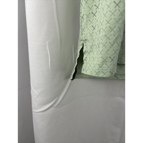 VRST Men's Broken Tees Print Polo Muted Mint Short Sleeve Large - Picture 6 of 9